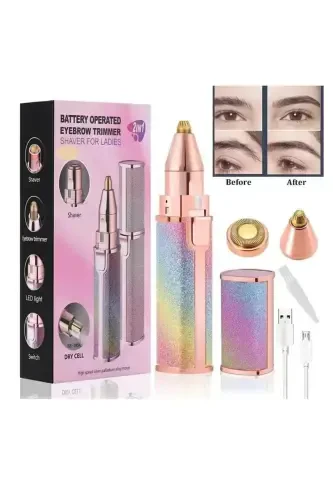 Sparkling Facial Eyebrow Epilator Hair Eyebrow Mustache Hair Removal Tool Epilation Shaving Machine 2 Pack Gift - İBOVİA (1)