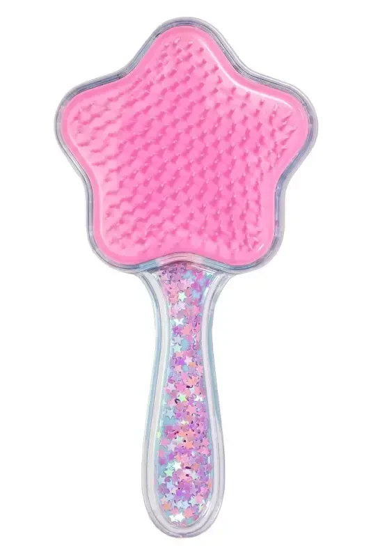 Sparkly Inside Girl Child Pink Color Unicorn Hair Brush-Pink - MARTINELIA