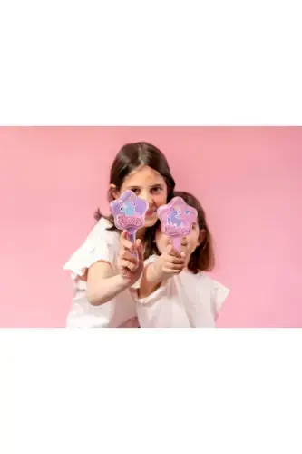 Sparkly Inside Girl Child Pink Color Unicorn Hair Brush-Pink - MARTINELIA (1)