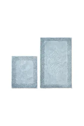 Special 2'li Usmonli naqshli paxtalik unitaz qopqog'i to'plami Kulrang-Kulrang - MADAME CLEAN HOME (1)