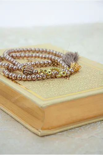 Special Boxed Bridal Bundle Suitable Gift Dowry Prayer Rug Set Cream-Cream - 5