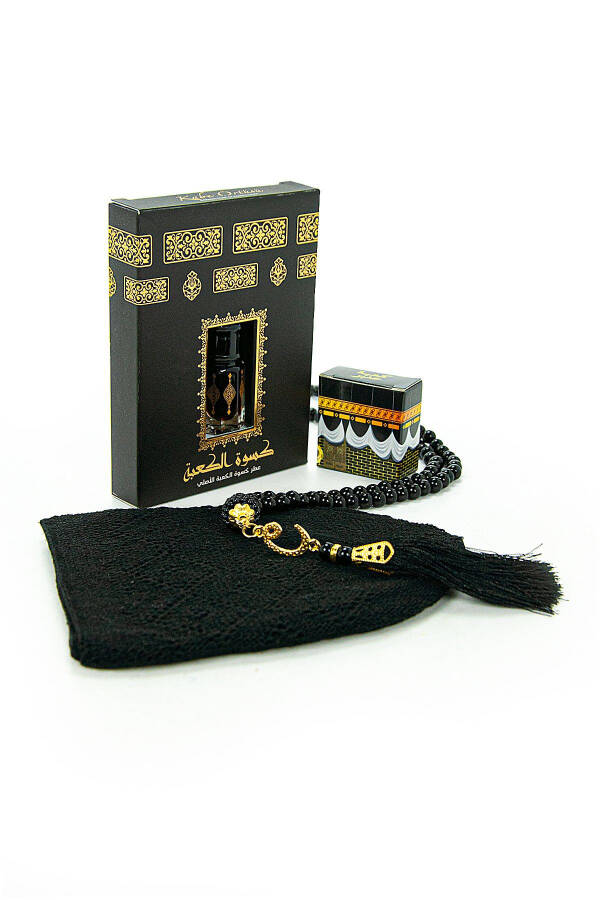 Special Boxed Groomsmen Gift Dowry Prayer Rug Set Black - 5