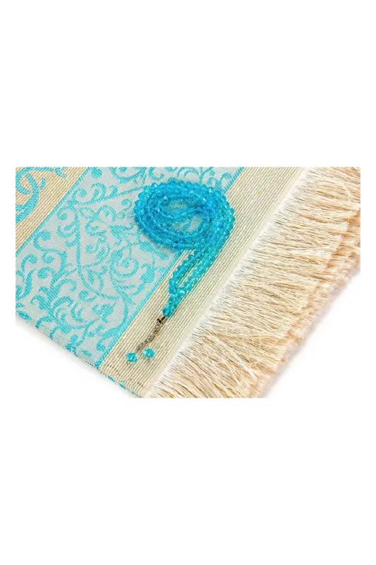 Special Boxed Set Prayer Rug Cover Rosary Blue-Blue for Mother's Day - 3