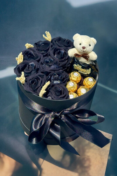 Special Gift Rose Box Black Gift Flower Birthday Gift for Friend Wife Girl Anniversary Lover - 14