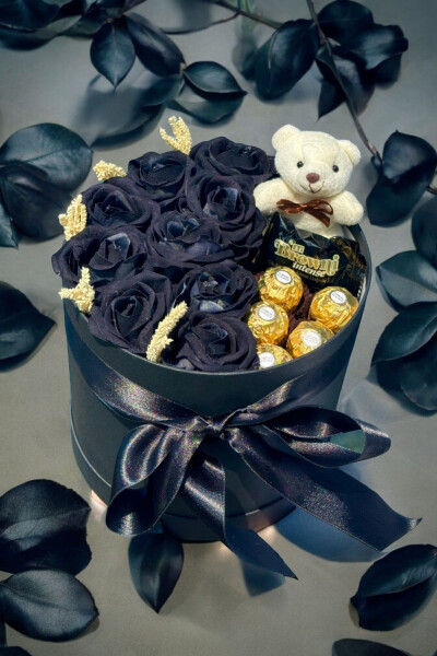 Special Gift Rose Box Black Gift Flower Birthday Gift for Friend Wife Girl Anniversary Lover - 15