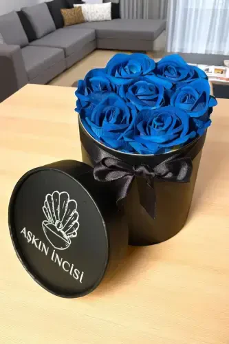 Special Gift Rose Box Blue Gift Flower Birthday Friend Spouse Girl Anniversary Girlfriend - 1