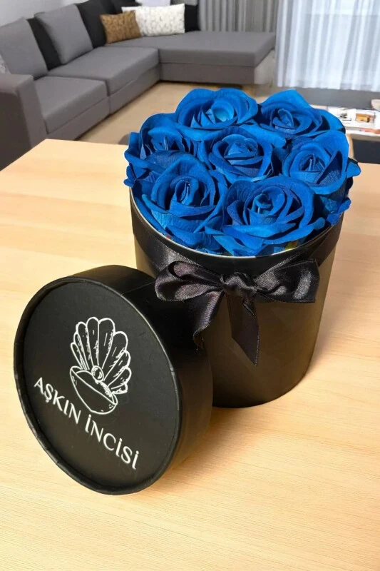 Special Gift Rose Box Blue Gift Flower Birthday Friend Spouse Girl Anniversary Girlfriend - 1
