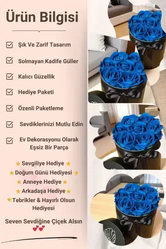 Special Gift Rose Box Blue Gift Flower Birthday Friend Spouse Girl Anniversary Girlfriend - CAPSULE (1)