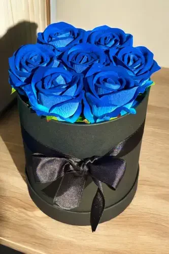 Special Gift Rose Box Blue Gift Flower Birthday Friend Spouse Girl Anniversary Girlfriend - 3
