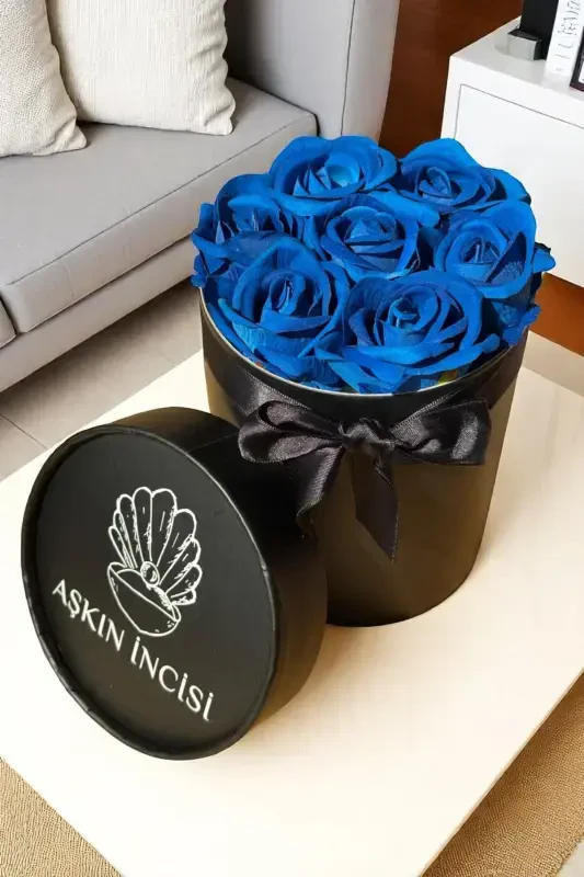 Special Gift Rose Box Blue Gift Flower Birthday Friend Spouse Girl Anniversary Girlfriend - 5