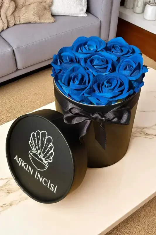 Special Gift Rose Box Blue Gift Flower Birthday Friend Spouse Girl Anniversary Girlfriend - 6