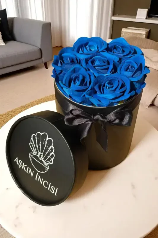 Special Gift Rose Box Blue Gift Flower Birthday Friend Spouse Girl Anniversary Girlfriend - 7