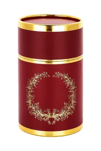 Special Prayer Rug Set in Cylinder Box, Bordeaux-Bordeaux - 2