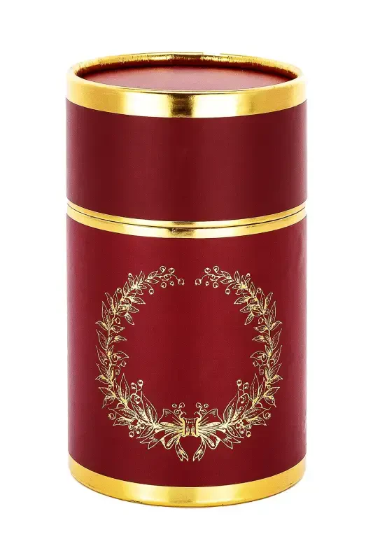 Special Prayer Rug Set in Cylinder Box, Bordeaux-Bordeaux - 2