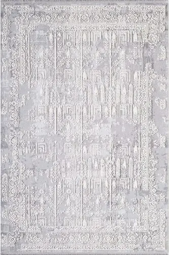 Special Series D28 05856A Gray Modern Classic Living Room Carpet 120x180 cm. - Gray 