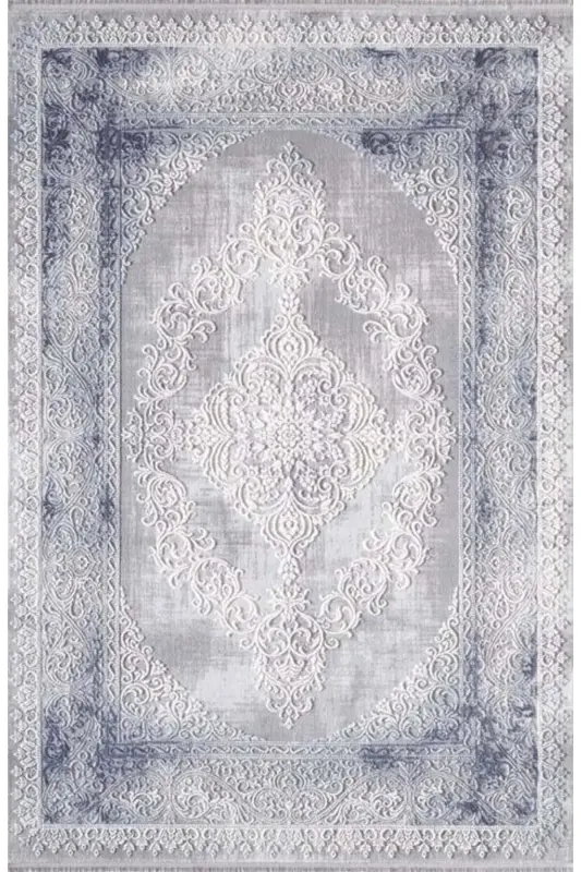 Special Series D28 05860A Gray Modern Classic Living Room Carpet 120x180 cm. - Gray - ARTEMIS HALI
