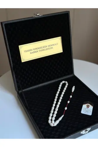 Special Written, Special Boxed Narçıl Rosary Master Signed Men's Gift Certified Personalized Name-beyzi narçıl off-white 
