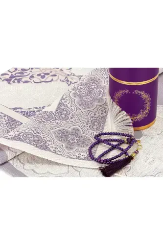 Специальный Набор для молитвы в цилиндрической коробке Фиолетовый-Фиолетовый - 5