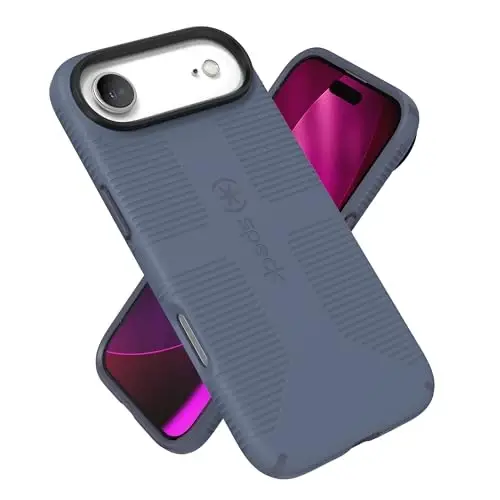 Speck CANDYSHELL Grip +MS Case for iPhone 17 Air - Mystery Blue/Faded Denim | Slim Protective Grip | Drop Protection | MagSafe Compatible - 1