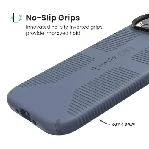 Speck CANDYSHELL Grip +MS Case for iPhone 17 Air - Mystery Blue/Faded Denim | Slim Protective Grip | Drop Protection | MagSafe Compatible - 4