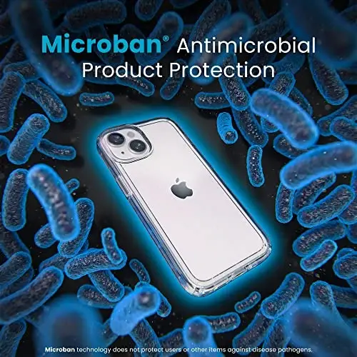 Speck Clear iPhone 14 & iPhone 13 Case - Drop Protection, Scratch Resistant & Anti-Yellowing Dual Layer Case for iPhone 14 & iPhone 13 Case for 6.1 inch Model - GemShell - 6