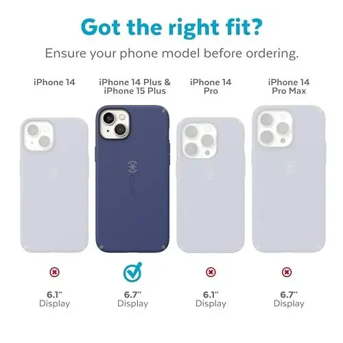 Speck Clear iPhone 14 Plus Case - Drop Protection, Scratch Resistant, Built for MagSafe Slim Phone Case for 6.7 Inch iPhones 14 Plus - Anti-Yellowing - Presidio Perfect Glitter - Clear/Gold Glitter - SPECK (1)