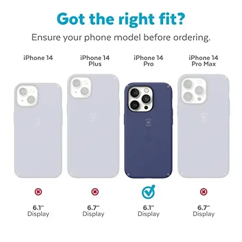 Speck Clear iPhone 14 Pro Case - Drop Protection with Scratch Resistant Dual Layer Slim Phone Case for 6.1 Inch iPhones 14 Pro Cases - Anti-Yellowing & Anti-Fade Case - GemShell - SPECK (1)