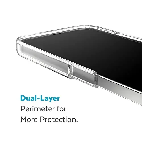 Speck Clear iPhone 14 Pro Case - Drop Protection with Scratch Resistant Dual Layer Slim Phone Case for 6.1 Inch iPhones 14 Pro Cases - Anti-Yellowing & Anti-Fade Case - GemShell - 5
