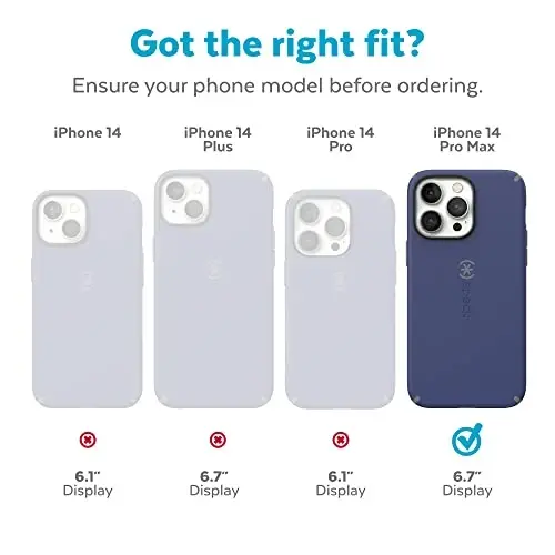 Speck Clear iPhone 14 Pro Max Case - Drop Protection with Scratch Resistant Dual Layer Slim Phone Case for 6.7 Inch iPhones 14 Pro Max - Anti-Yellowing & Anti-Fade Case - GemShell - SPECK (1)