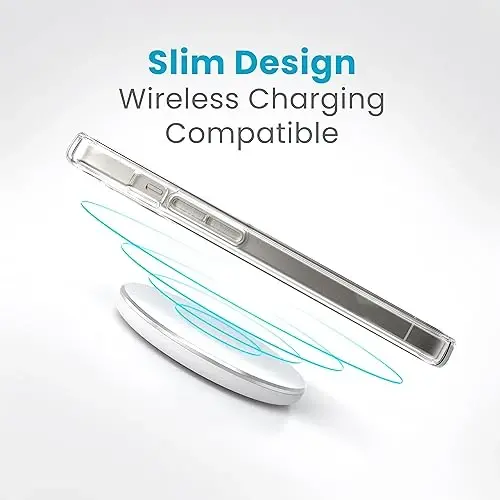 Speck Clear iPhone 15 Case - Slim, Drop Protection - for iPhone 15, iPhone 14 & iPhone 13 - Scratch Resistant, Anti-Yellowing, 6.1 Inch Phone Case - GemShell Clear - 11