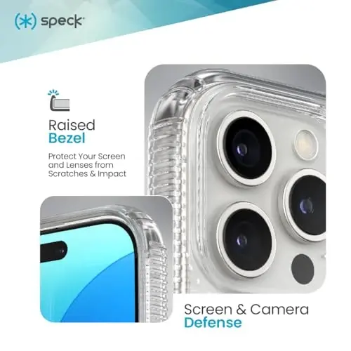 Speck Clear iPhone 16 Pro Case - Slim MagSafe GemShell Crystal Clear - 5