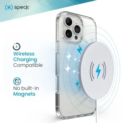 Speck Clear iPhone 16 Pro Case - Slim Phone Case iPhone 16 Pro - iPhone 16 Pro Phone Case - GemShell - Crystal Clear - 5