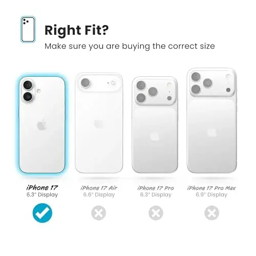 Speck GEMSHELL Grip +MS Case for iPhone 17 - Clear/Clear | Slim Protective Grip | Drop Protection | MagSafe Compatible - 6