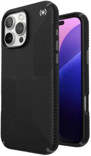 Speck Presidio 2 Grip iPhone 16 Pro Max Case - Slim Black/Slate Phone Case - 1