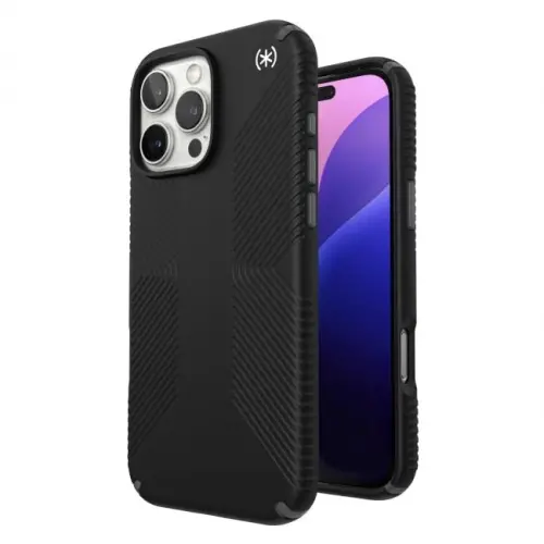 Speck Presidio 2 Grip iPhone 16 Pro Max Case - Slim Phone Case (Black) - 1