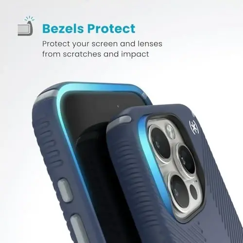 Speck Presidio 2 Grip iPhone 16 Pro Max Case - Slim Phone Case (Costal Blue) - 3