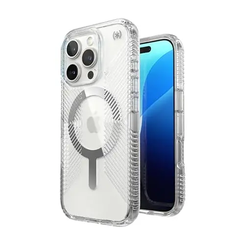 Speck Presidio Clear/Chrome MagSafe iPhone 16 Pro Case - 1