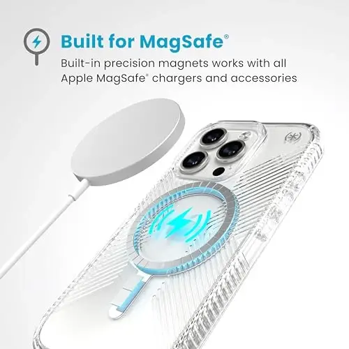 Speck Presidio Clear/Chrome MagSafe iPhone 16 Pro Case - 3