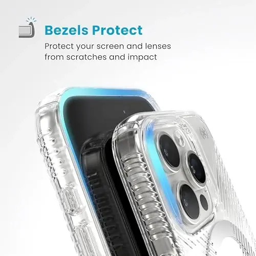 Speck Presidio Clear/Chrome MagSafe iPhone 16 Pro Case - 5