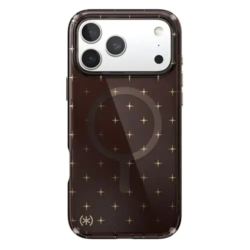Speck Presidio LUX for iPhone 17 and 18 Pro Max Case, MagSafe-Compatible, Slim Protective Case, Luxury Shade/Gold Stars - Speck (1)
