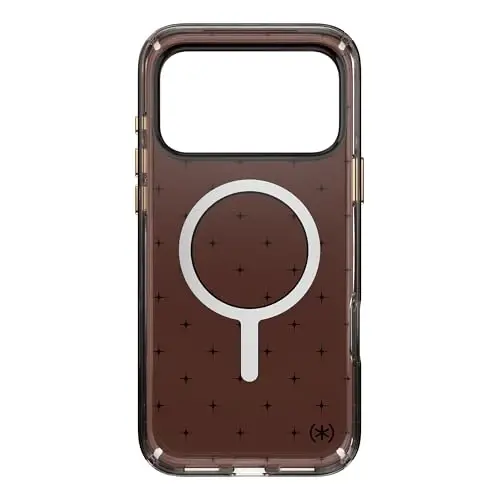 Speck Presidio LUX for iPhone 17 and 18 Pro Max Case, MagSafe-Compatible, Slim Protective Case, Luxury Shade/Gold Stars - 3