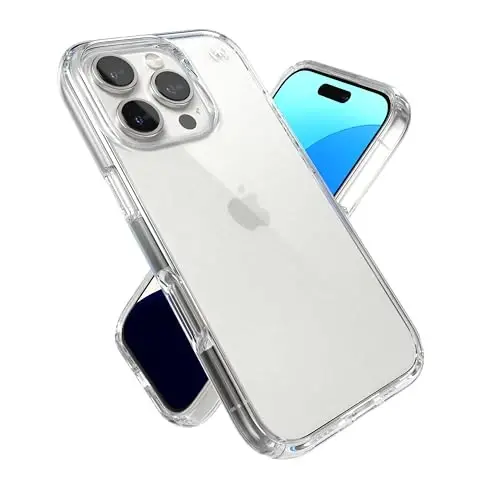 Speck Presidio Perfect Clear iPhone 16 Pro Case - Slim Phone Case - 1