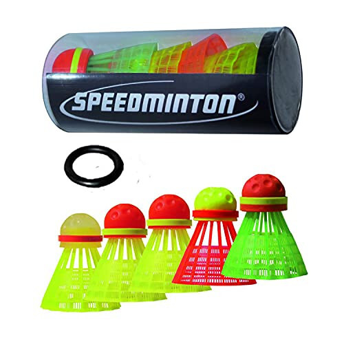 Speedminton S900 Set - Original Speed ​​Badminton/crossminton Professional Set with 2 Carbon Rackets incl. 5 Speeder, Playing Field, Incl Bag - 4