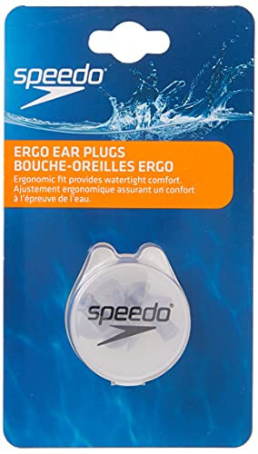 Speedo Unisex-Adult Swim Training Ergo Ear Plugs Silver, 1 Pair (Pack of 1) - 6