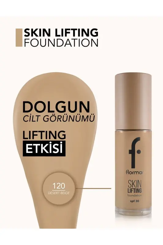 Spf30 Qattiqlashtiruvchi Tonal krem (ILIQ PAST TON) - Skin Lifting Fdt. - 120 Desert Beige - 8682536059756-120 DESERT BEIGE - 4