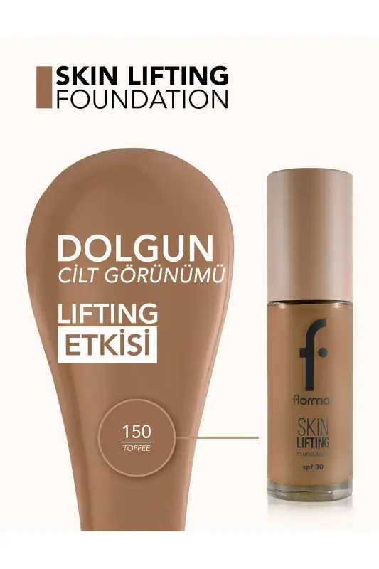Spf30 Qattiqlashtiruvchi tonal krem (ISSIG' OLTIN TON) - Teri ko'taruvchi Fdt. - 150 Toffee - 8682536059817-150 TOFFEE - 4