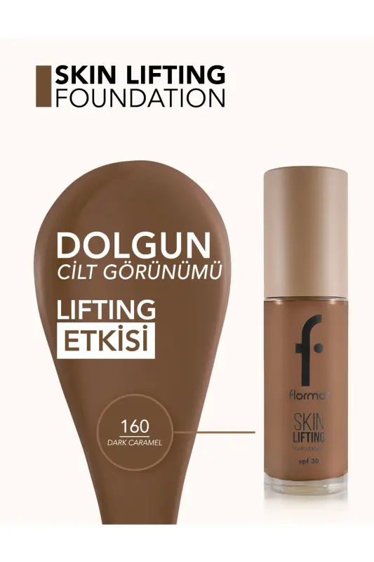 Spf30 Qattiqlashtiruvchi tonal krem (ISSIG' OST TON) - Skin Lifting Fdt. - 160 Dark Caramel - 8682536059831-160 DARK CARAMEL - 5