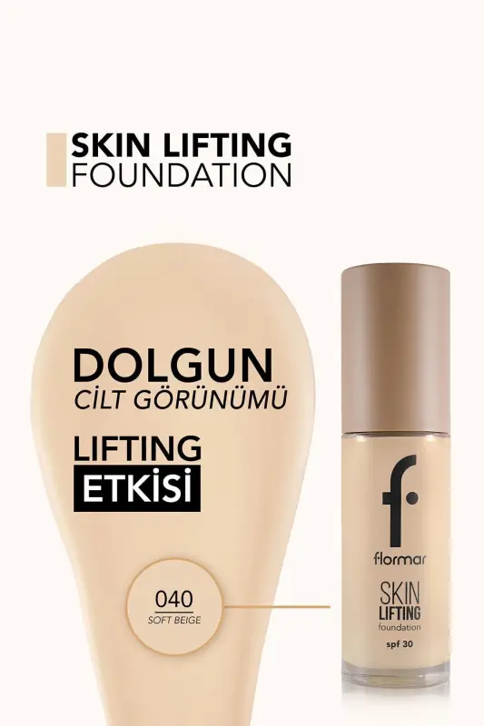 Spf30 Sıkılaştırıcı Fondöten (SICAK ALT TON) - Skin Lifting Fdt. - 040 Soft Beige - 8682536059596 - 040 SOFT BEIGE - 4