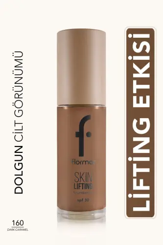 Spf30 Sıkılaştırıcı Fondöten (SICAK ALT TON) - Skin Lifting Fdt. - 160 Dark Caramel - 8682536059831 - 160 DARK CARAMEL 