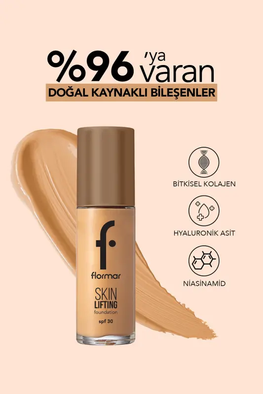Spf30 Укрепляющий Тональный Крем (ТЕПЛЫЙ ПОДТОН) - Skin Lifting Fdt. - 070 Medium Beige - 8682536059657-070 MEDIUM BEIGE - 6
